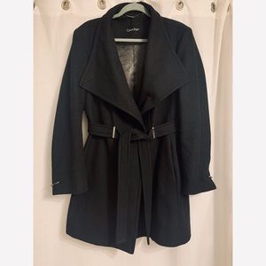 Calvin Klein Black Cape Coat